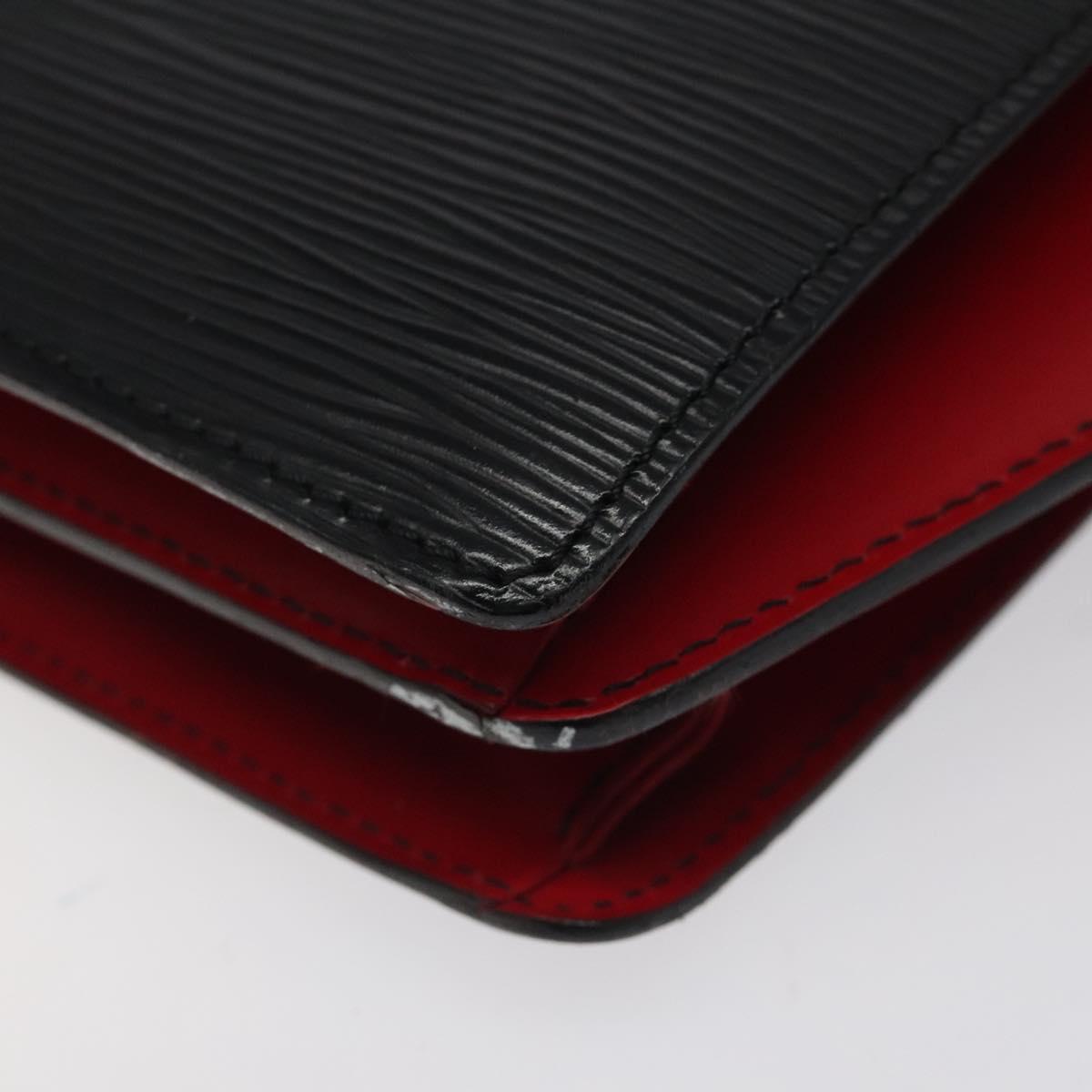 LOUIS VUITTON Epi Bicolor Varenne Hand Bag Black Red M52387 LV Auth 119842
