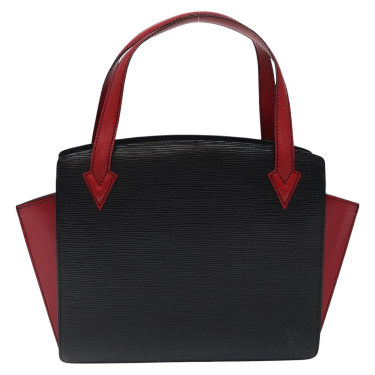 LOUIS VUITTON Epi Bicolor Varenne Hand Bag Black Red M52387 LV Auth 119842