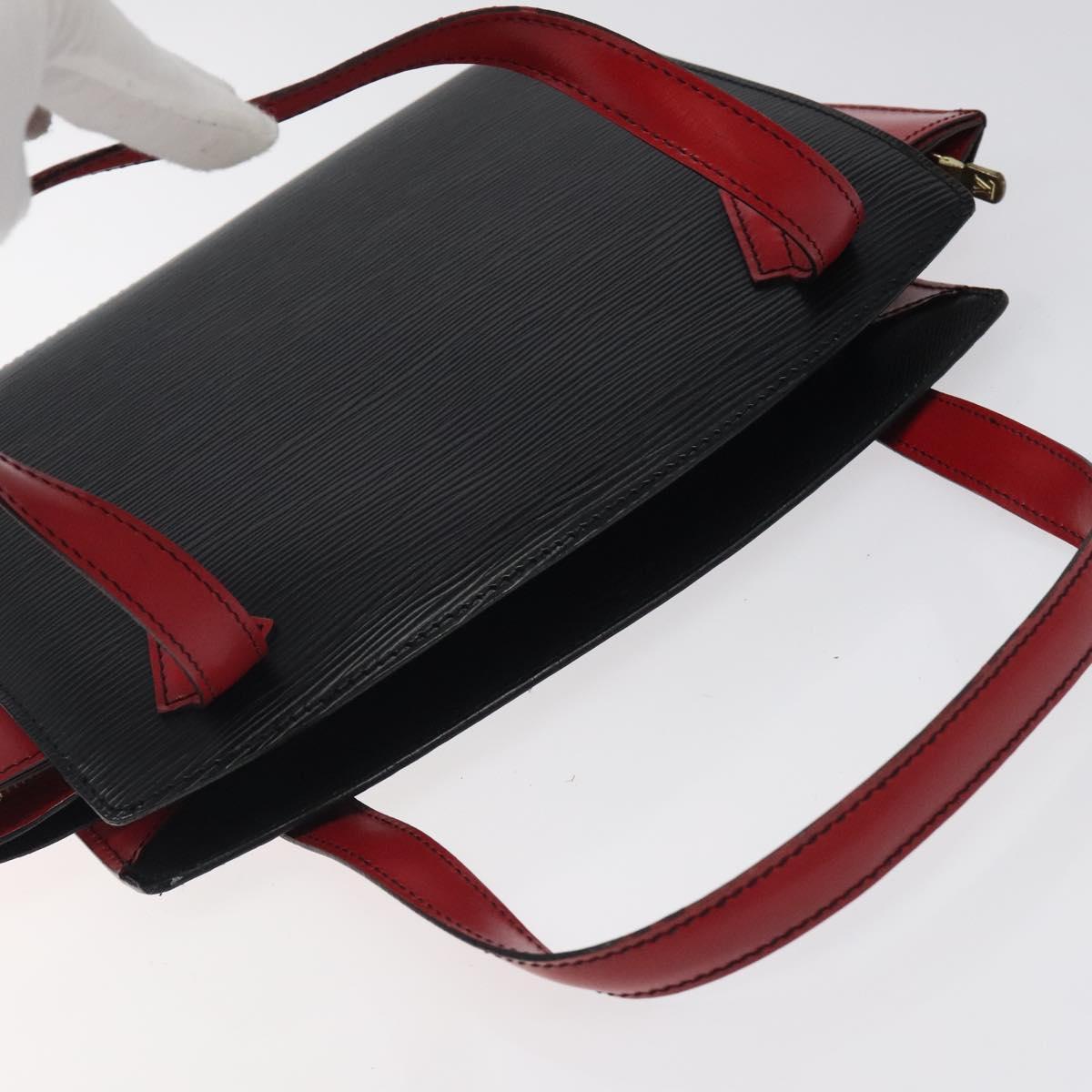 LOUIS VUITTON Epi Bicolor Varenne Hand Bag Black Red M52387 LV Auth 119842
