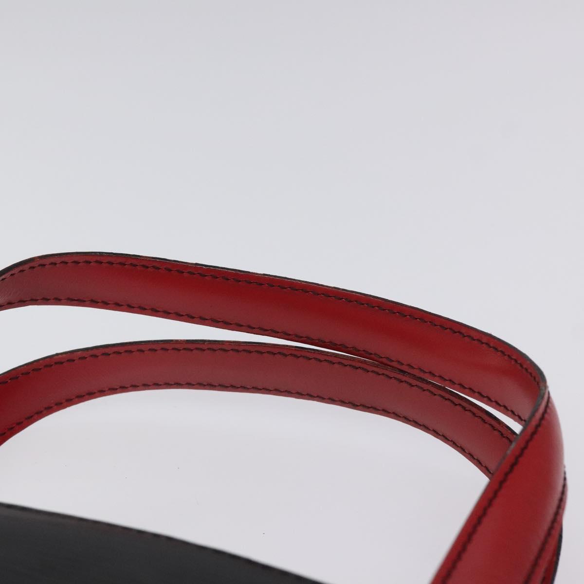 LOUIS VUITTON Epi Bicolor Varenne Hand Bag Black Red M52387 LV Auth 119842