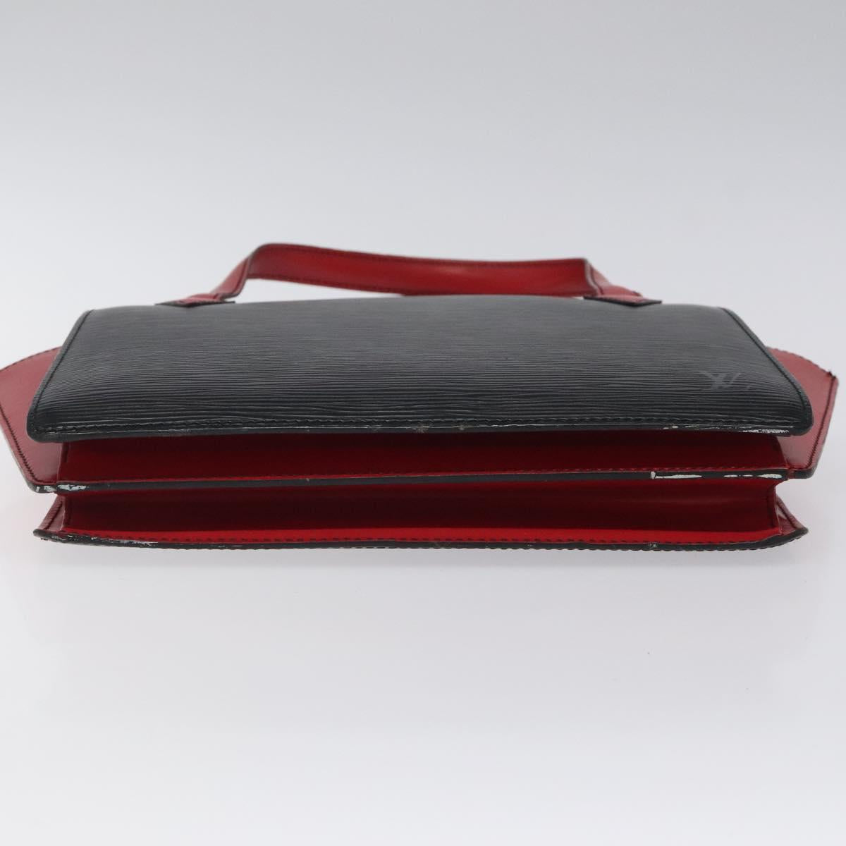 LOUIS VUITTON Epi Bicolor Varenne Hand Bag Black Red M52387 LV Auth 119842