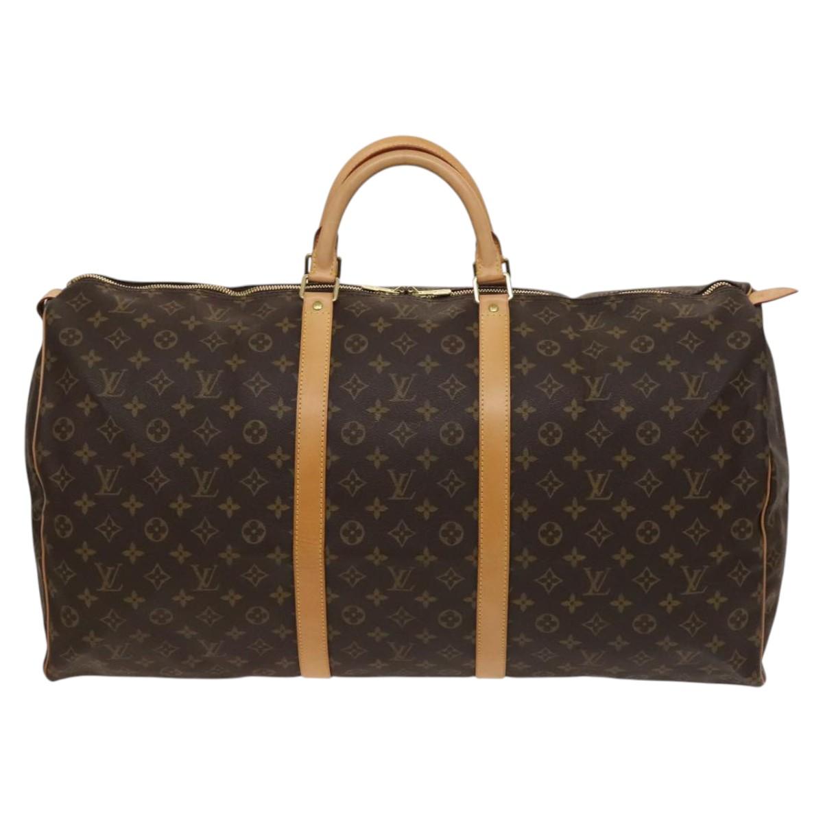 LOUIS VUITTON Monogram Keepall Bandouliere 60 Boston Bag M41412 LV Auth 119895V