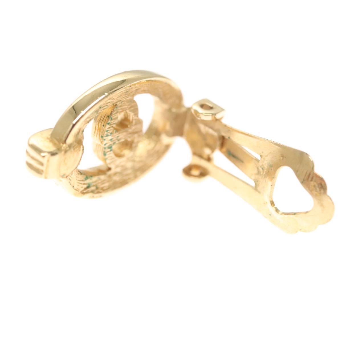 Christian Dior Earring metal Gold Auth 119932