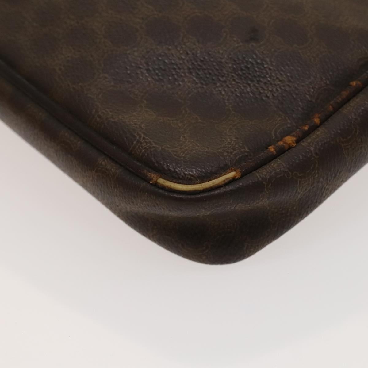 Salvatore Ferragamo Celine Macadam Canvas Bag PVC 3Set Brown Black Auth 119946