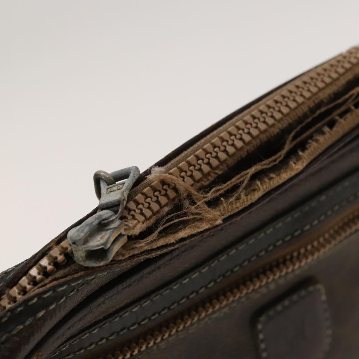 Salvatore Ferragamo Celine Macadam Canvas Bag PVC 3Set Brown Black Auth 119946