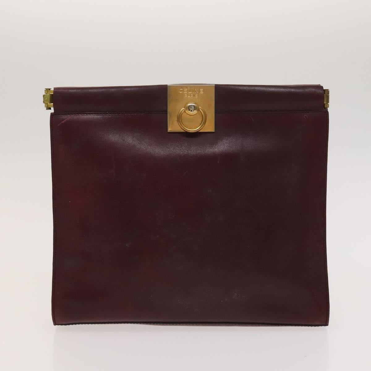 Salvatore Ferragamo Celine Macadam Canvas Bag PVC 3Set Brown Black Auth 119946