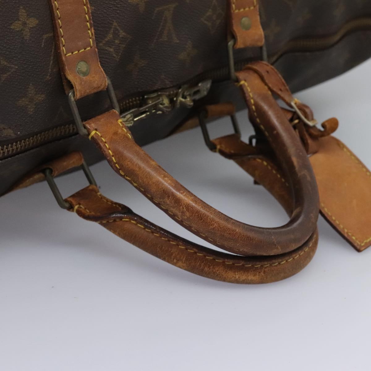 LOUIS VUITTON Monogram Keepall 55 Boston Bag M41424 LV Auth 119973