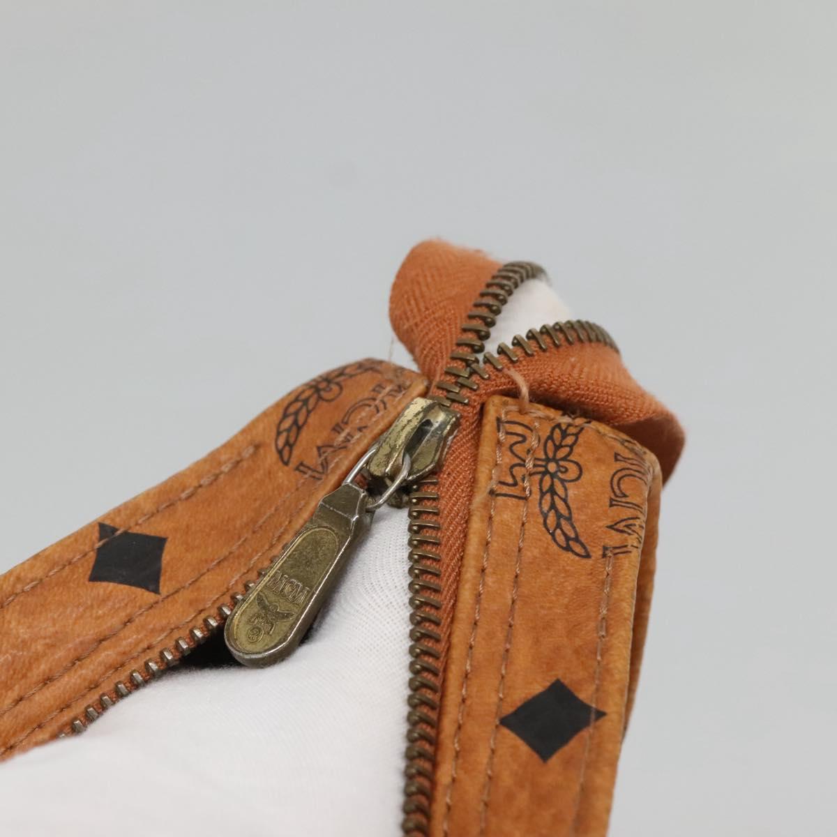 MCM Logogram Vicetos Tote Bag PVC Leather Brown Gold Auth 119981