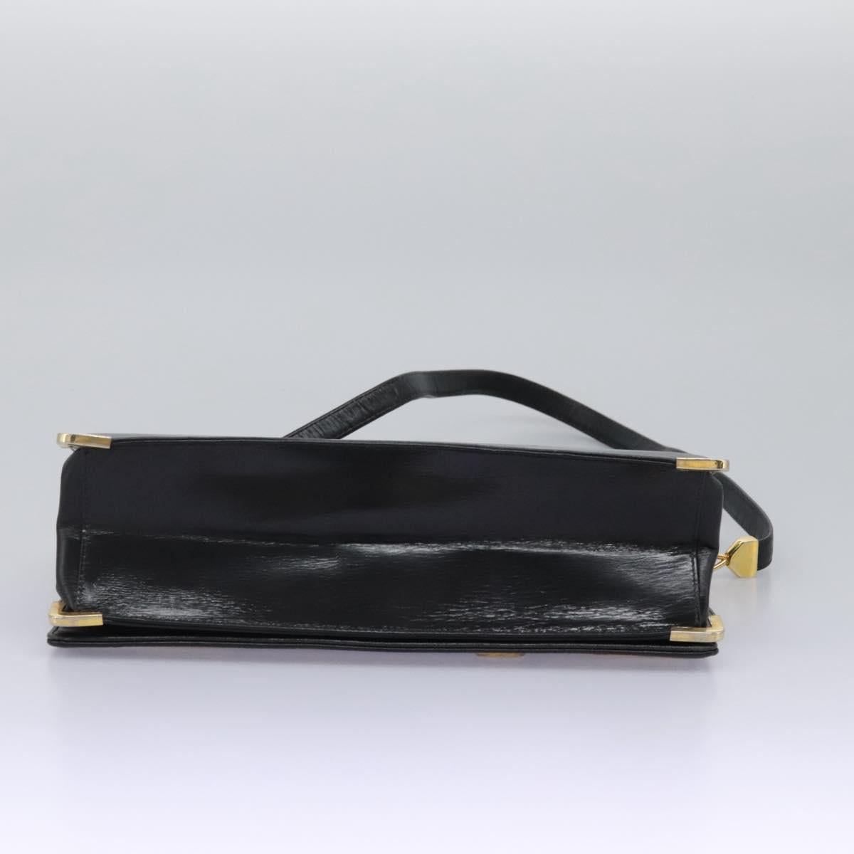 Christian Dior Shoulder Bag Calf leather Black Auth 119992