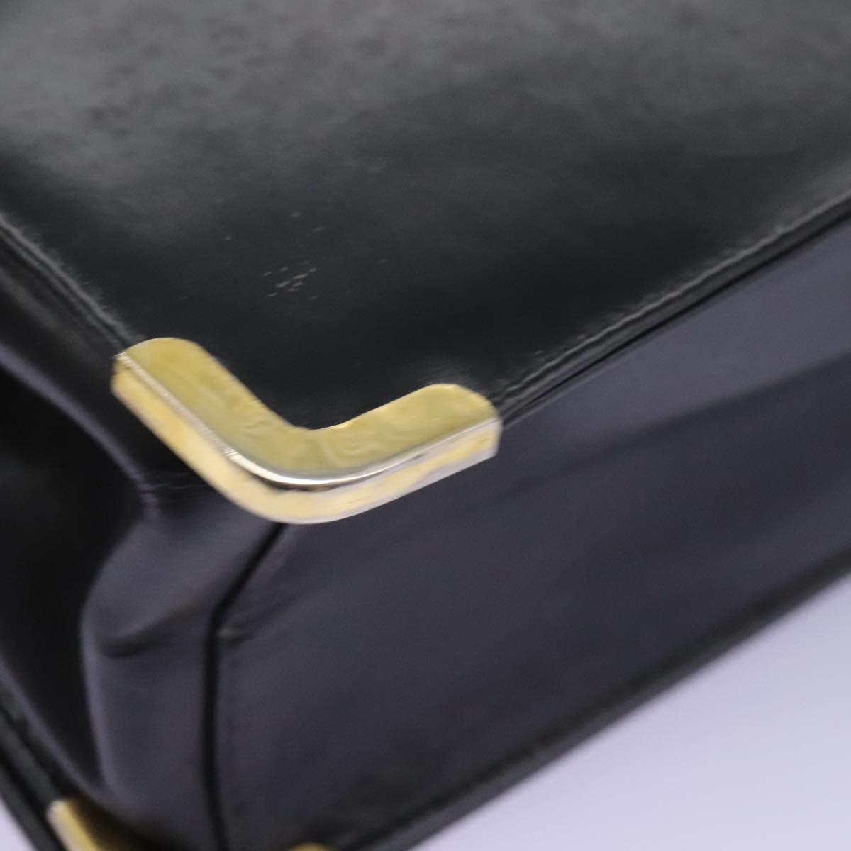 Christian Dior Shoulder Bag Calf leather Black Auth 119992