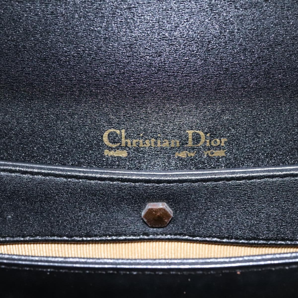 Christian Dior Shoulder Bag Calf leather Black Auth 119992