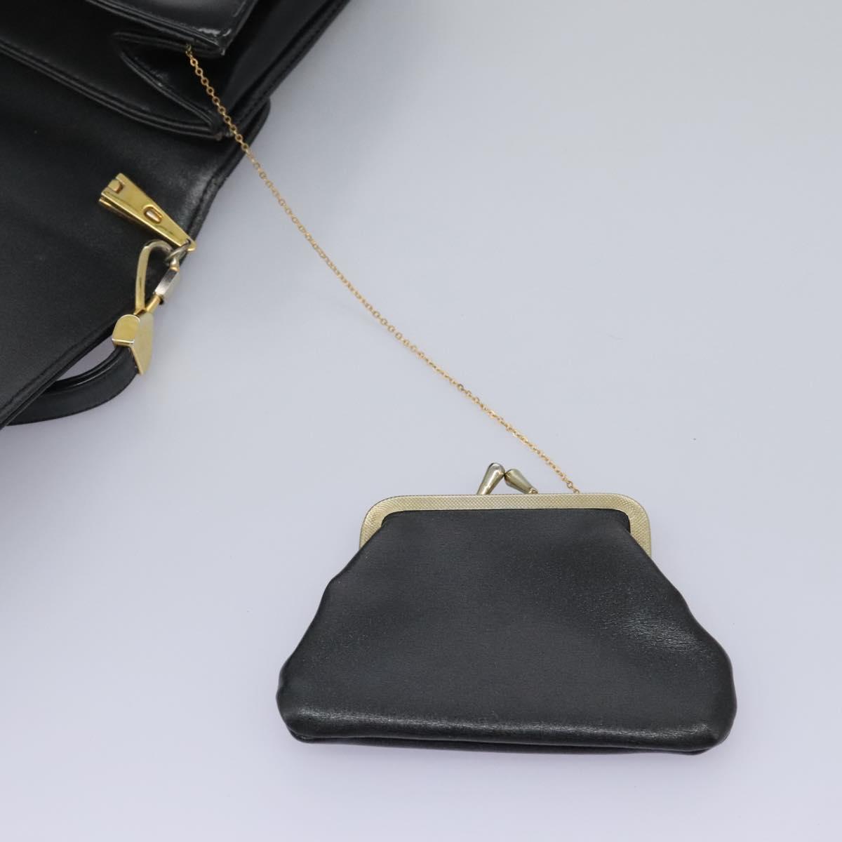 Christian Dior Shoulder Bag Calf leather Black Auth 119992