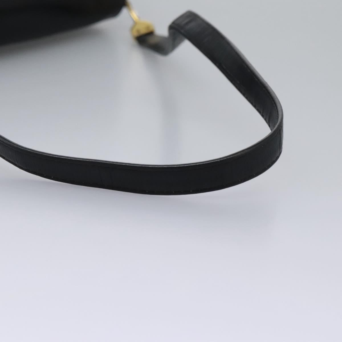 Christian Dior Shoulder Bag Calf leather Black Auth 119992