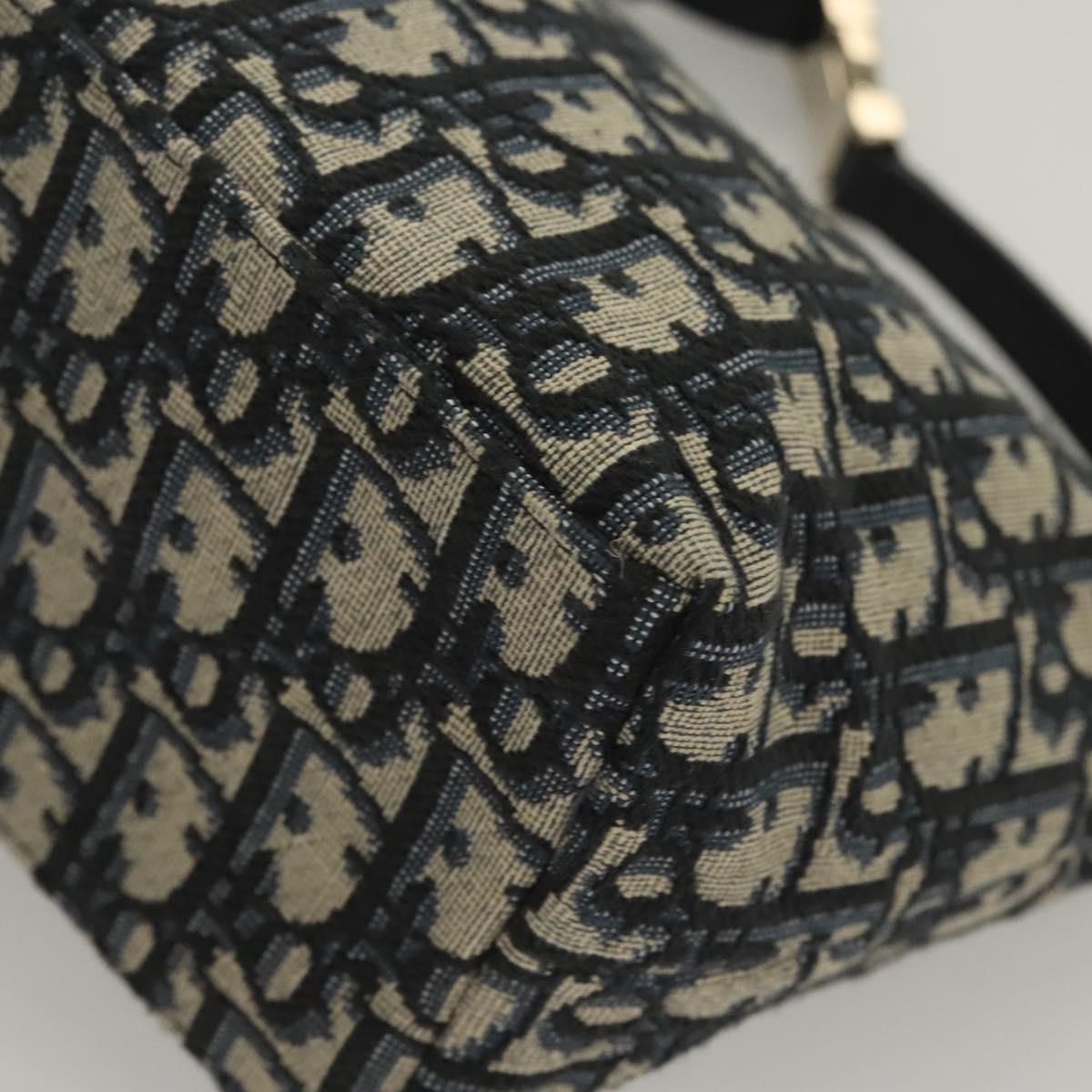 Christian Dior Trotter Canvas Accessory Pouch Navy Auth 120003
