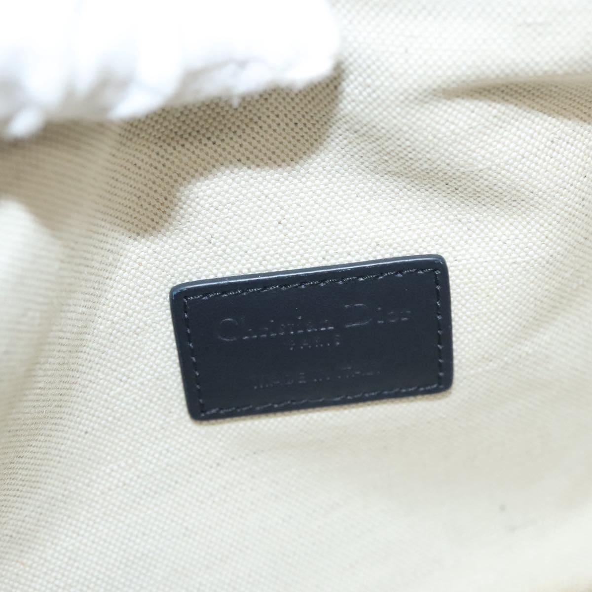 Christian Dior Trotter Canvas Accessory Pouch Navy Auth 120003
