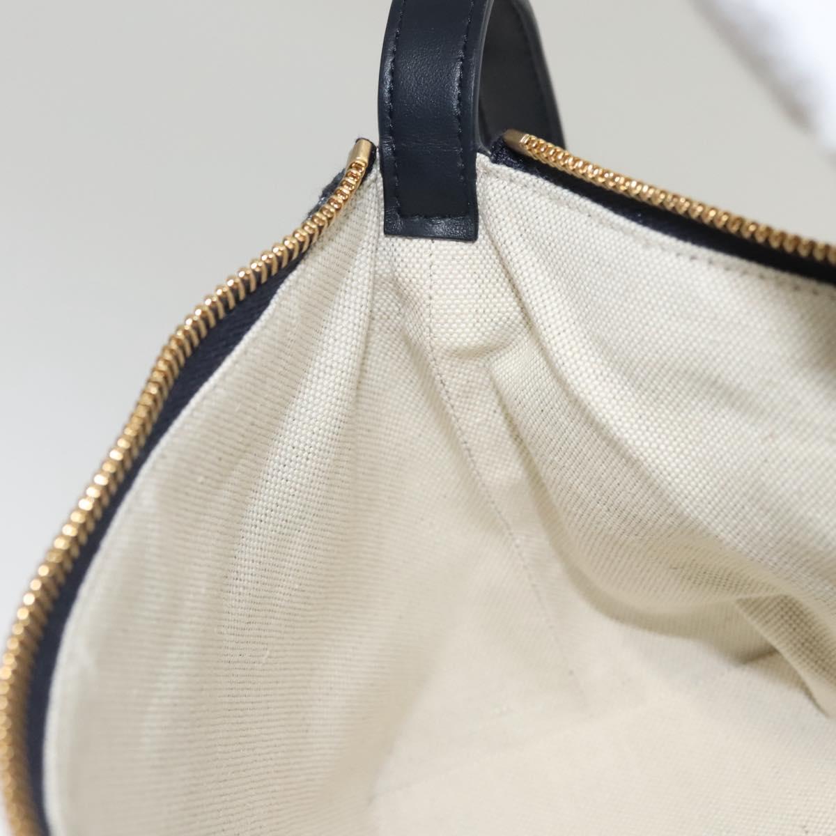 Christian Dior Trotter Canvas Accessory Pouch Navy Auth 120003