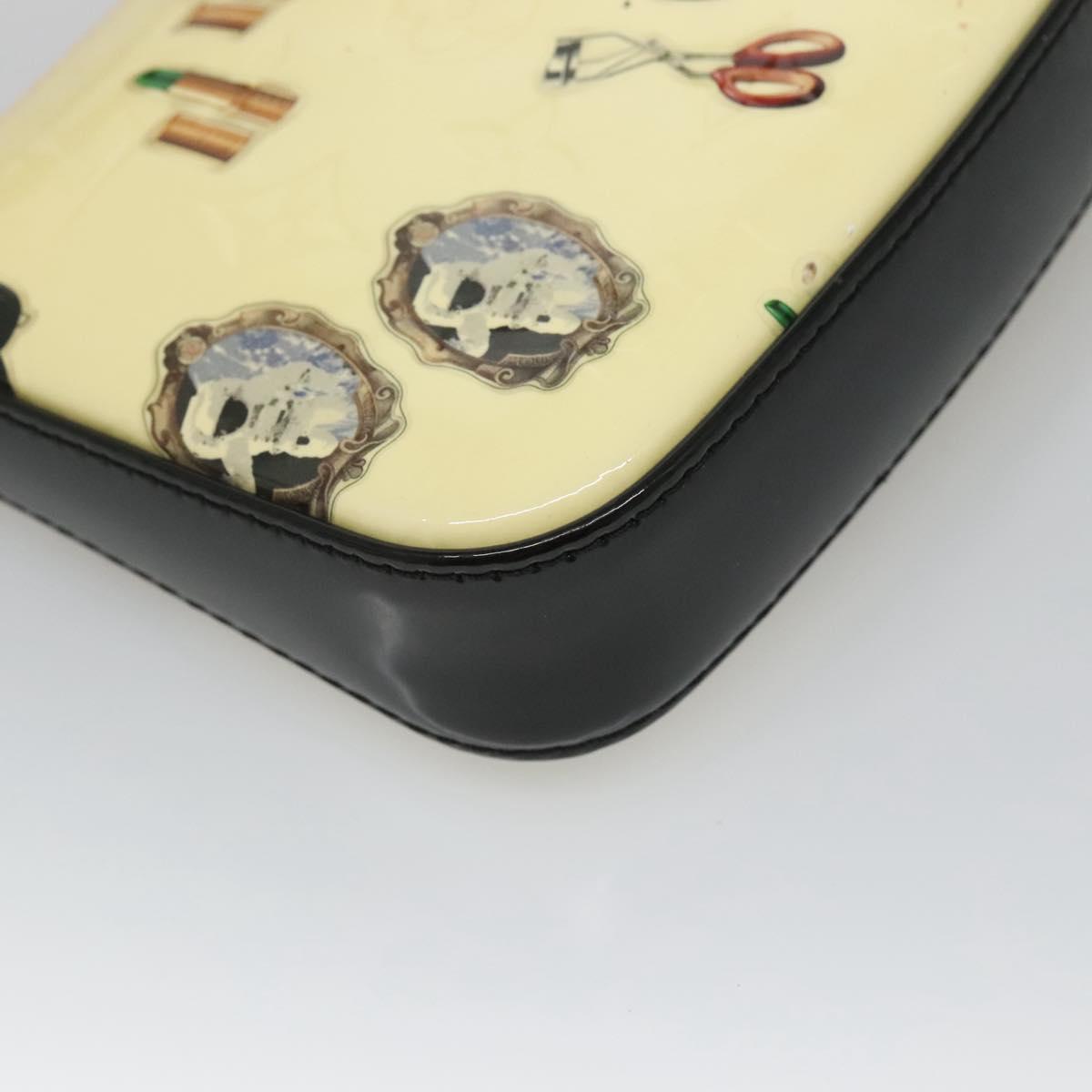 LOUIS VUITTON Vernis sticker Pochette Accessoires Pouch White M90928 Auth 120036