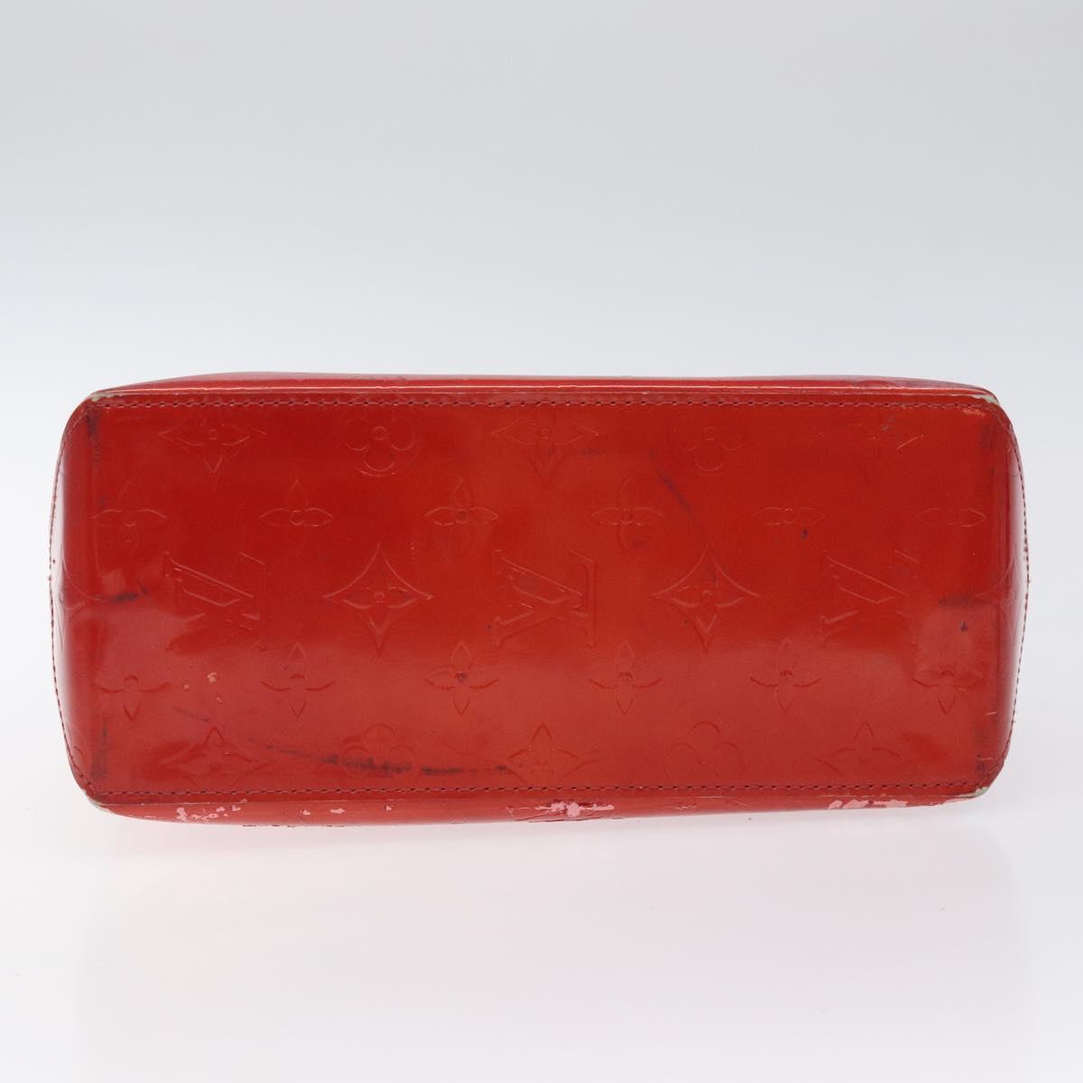 LOUIS VUITTON Monogram Vernis Reade PM Hand Bag Red Rouge M91088 LV Auth 120043