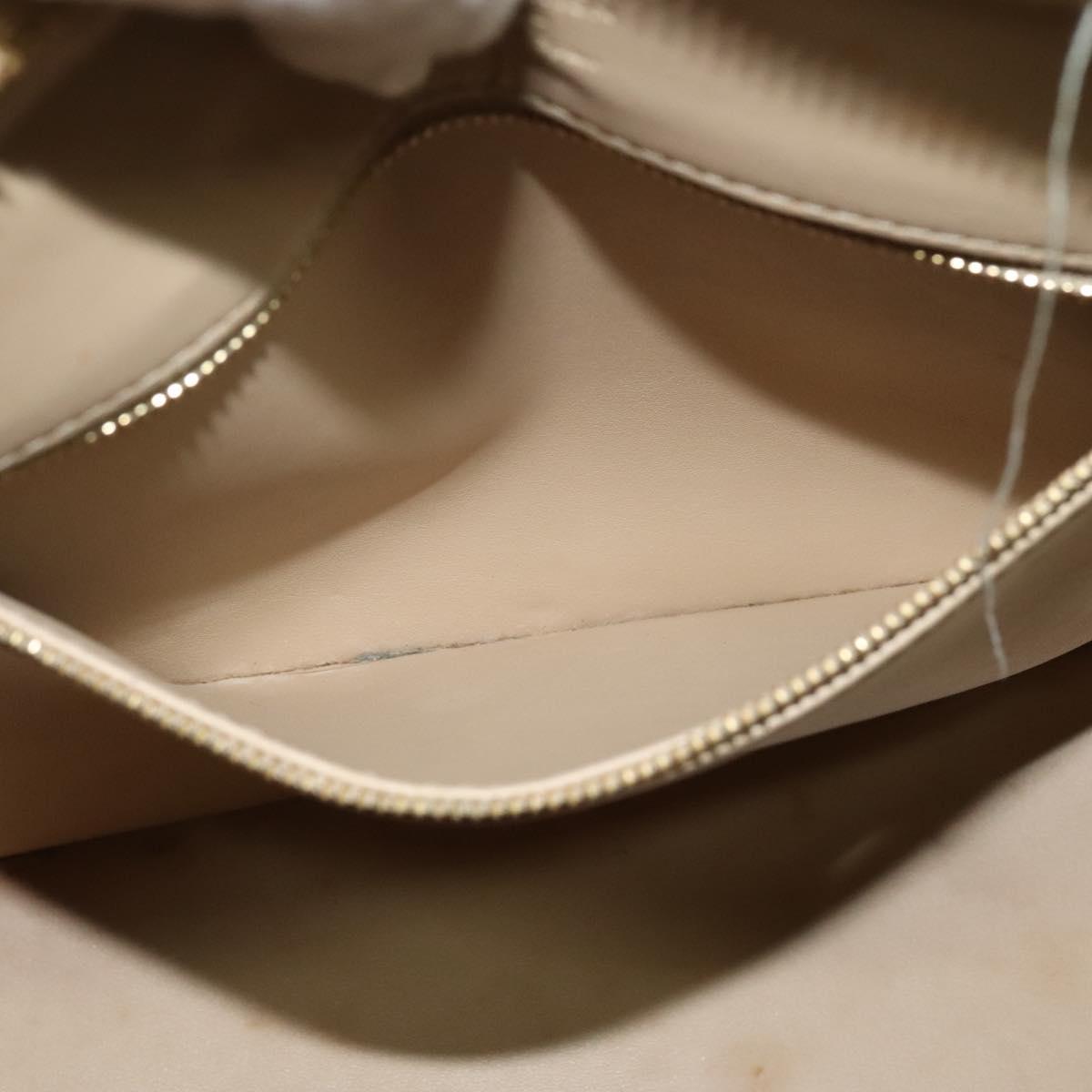 LOUIS VUITTON Monogram Vernis Houston Hand Bag Beige M91004 LV Auth 120112