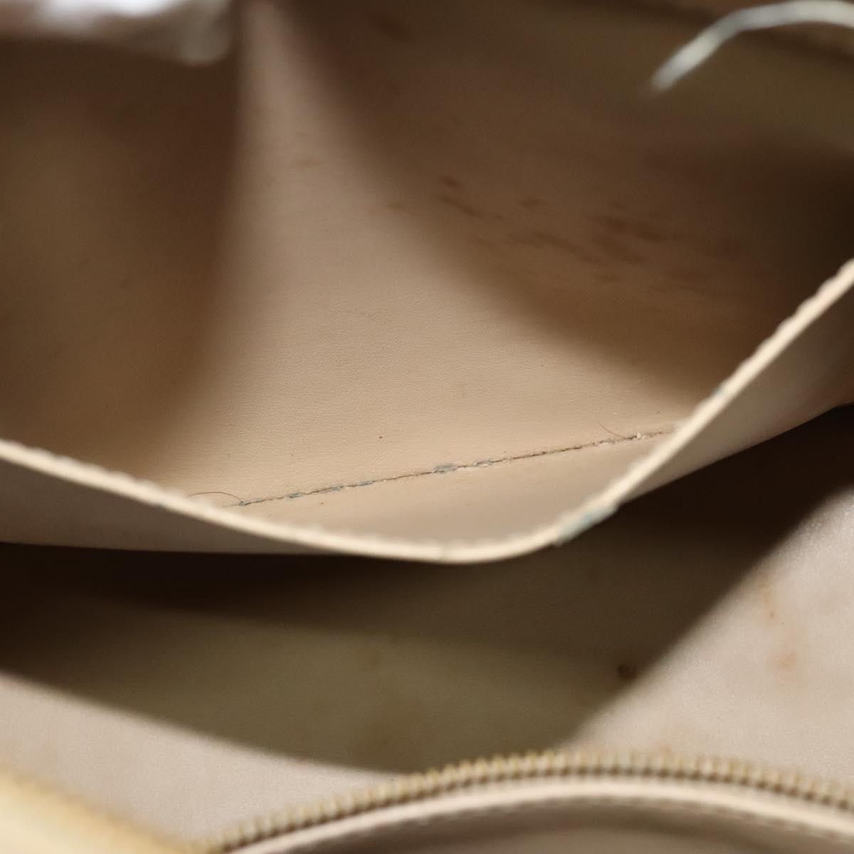 LOUIS VUITTON Monogram Vernis Houston Hand Bag Beige M91004 LV Auth 120112