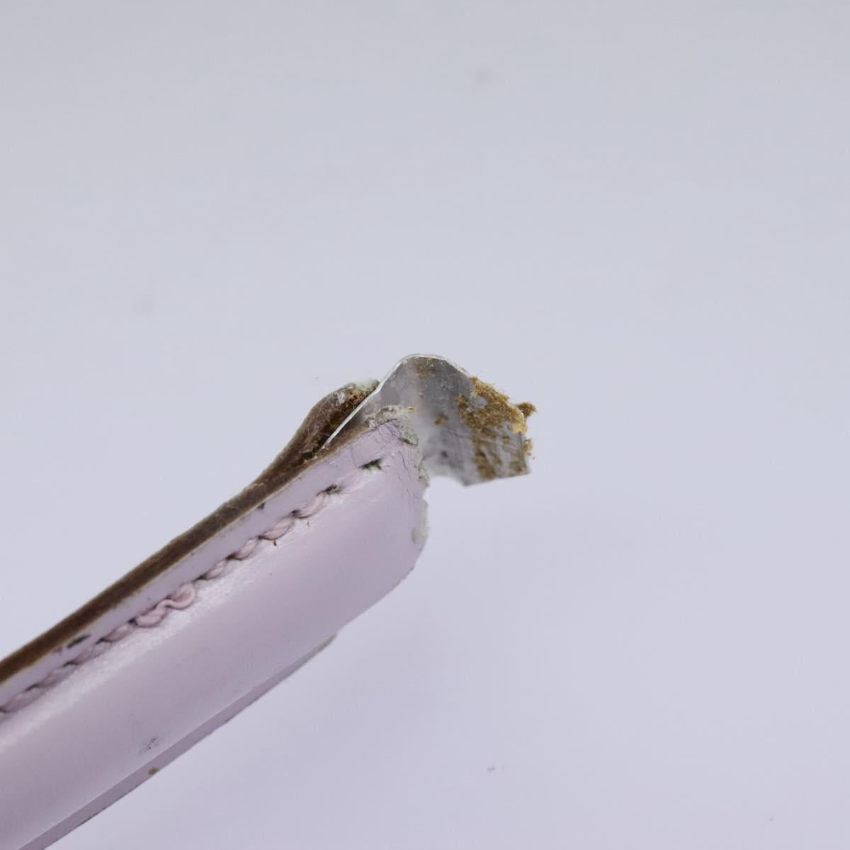 CELINE Hand Bag Leather 2way Purple Gold Auth 120119