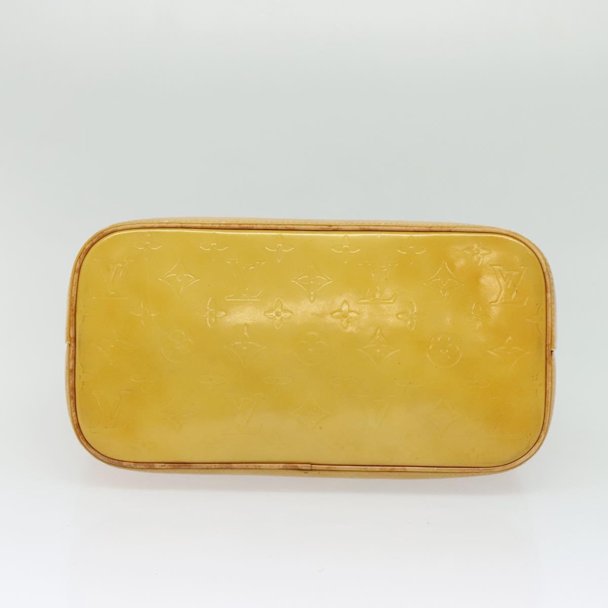 LOUIS VUITTON Monogram Vernis Houston Hand Bag Beige M91004 LV Auth 120122