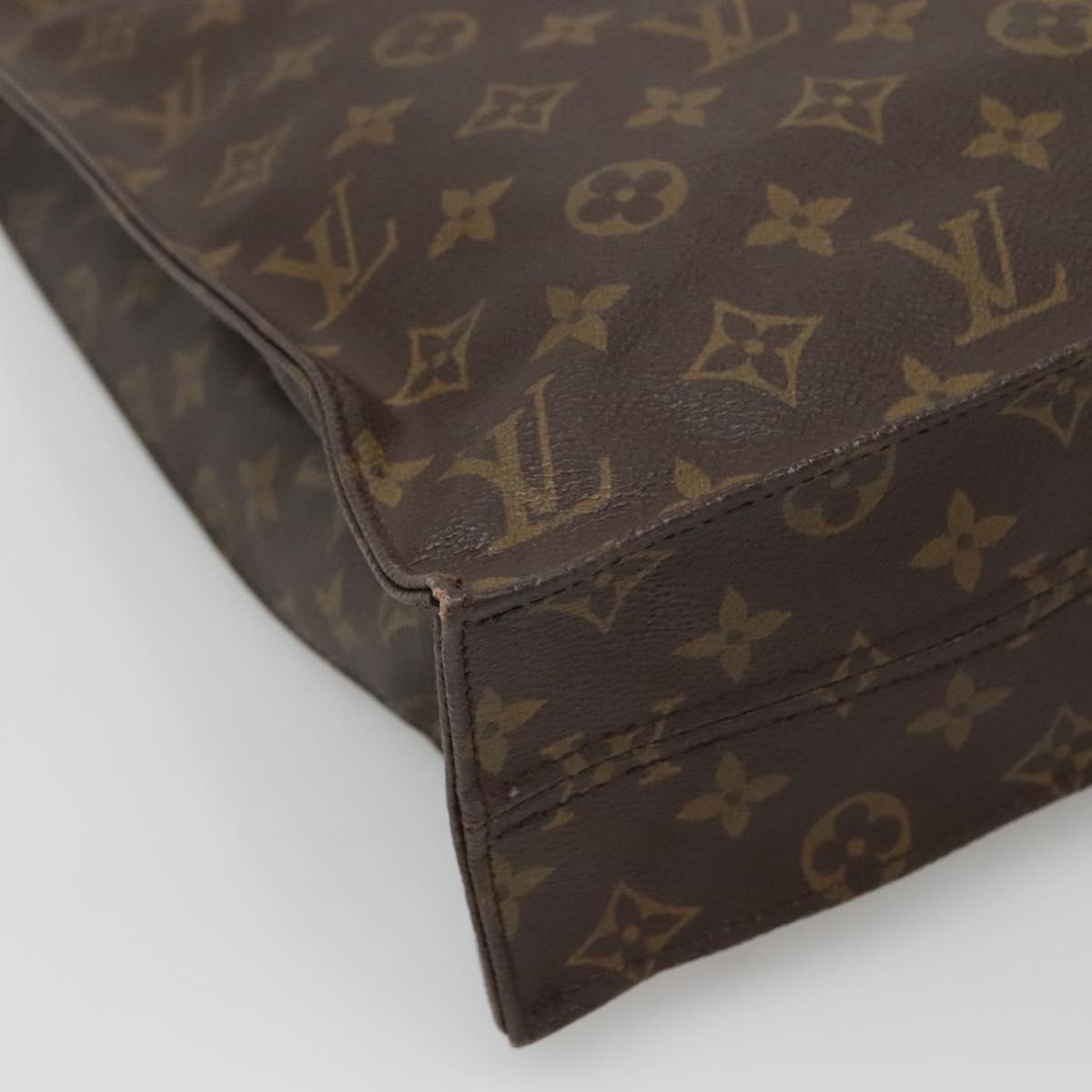 LOUIS VUITTON Monogram Sac Plat Hand Bag M51140 LV Auth 120123