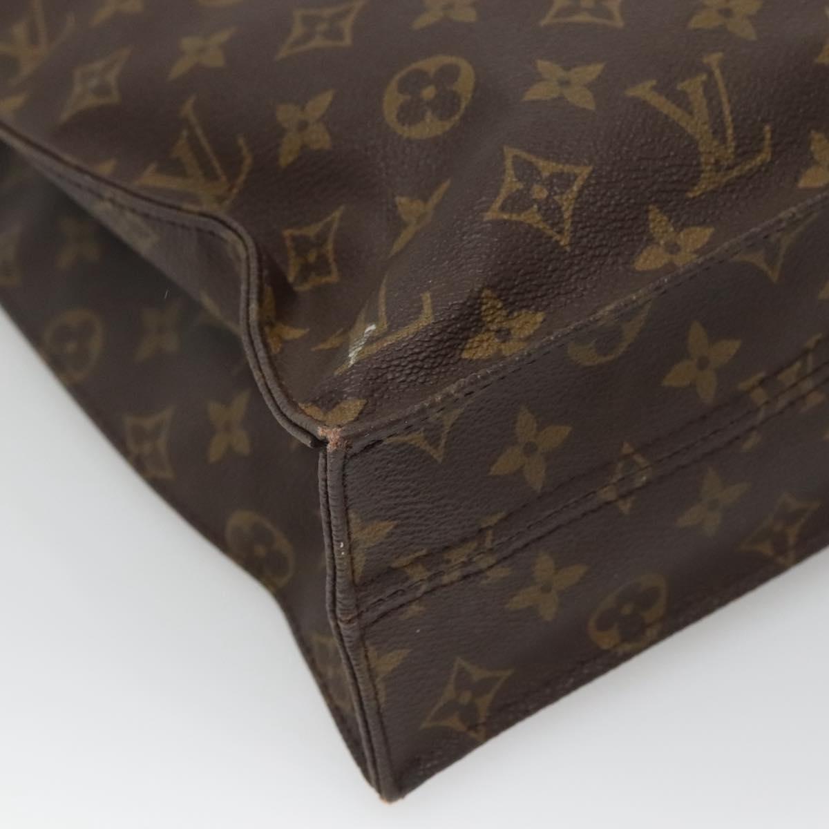 LOUIS VUITTON Monogram Sac Plat Hand Bag M51140 LV Auth 120123