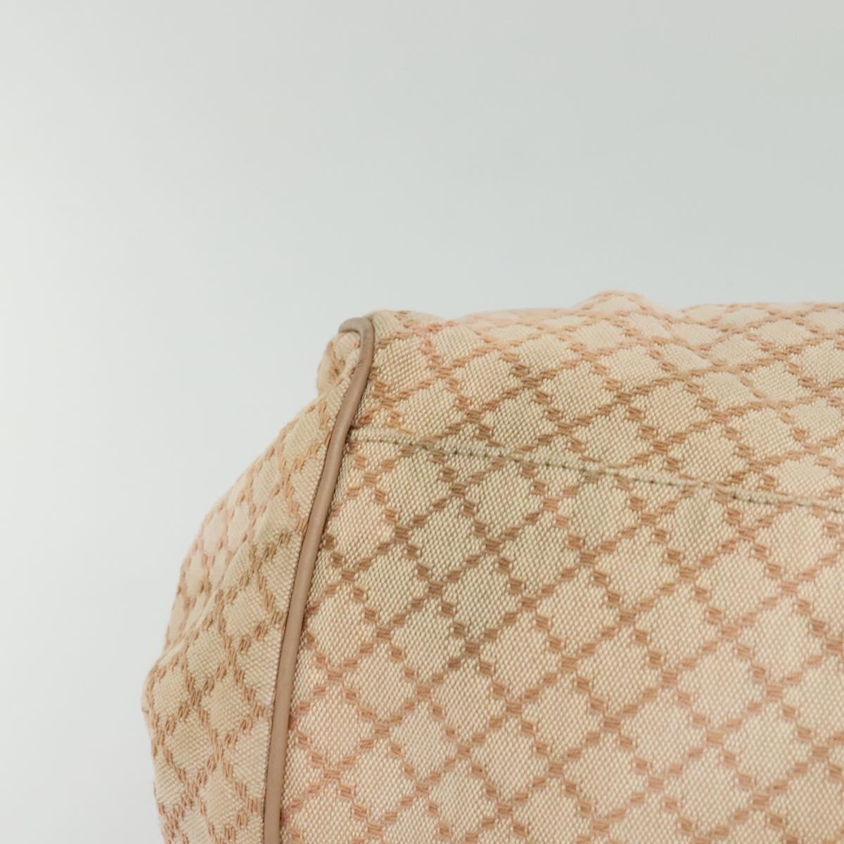 GUCCI Diamante Hand Bag Canvas 2way Beige Gold 223974 Auth 120126