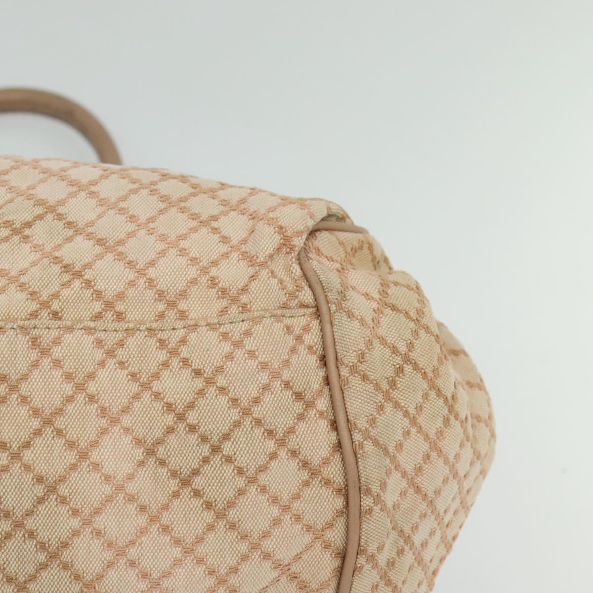 GUCCI Diamante Hand Bag Canvas 2way Beige Gold 223974 Auth 120126