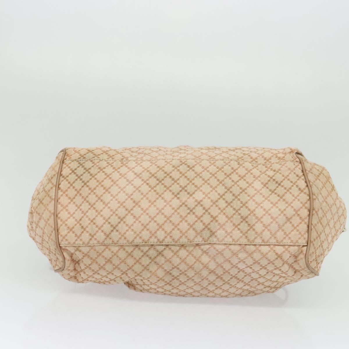 GUCCI Diamante Hand Bag Canvas 2way Beige Gold 223974 Auth 120126
