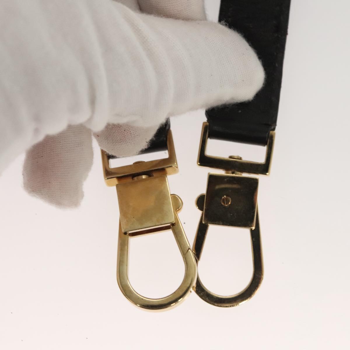 CELINE Macadam Canvas Hand Bag PVC Leather 2way Black Gold Auth 120130