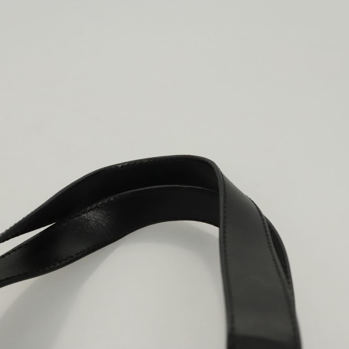 CELINE Macadam Canvas Hand Bag PVC Leather 2way Black Gold Auth 120130