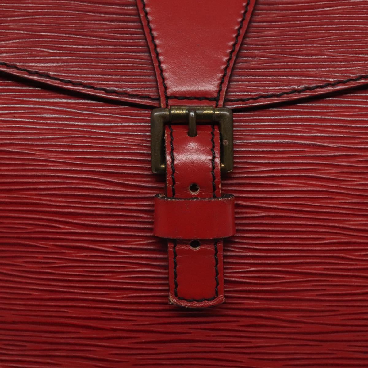 LOUIS VUITTON Epi Jeune Fille MM Shoulder Bag Red M52157 LV Auth 120142
