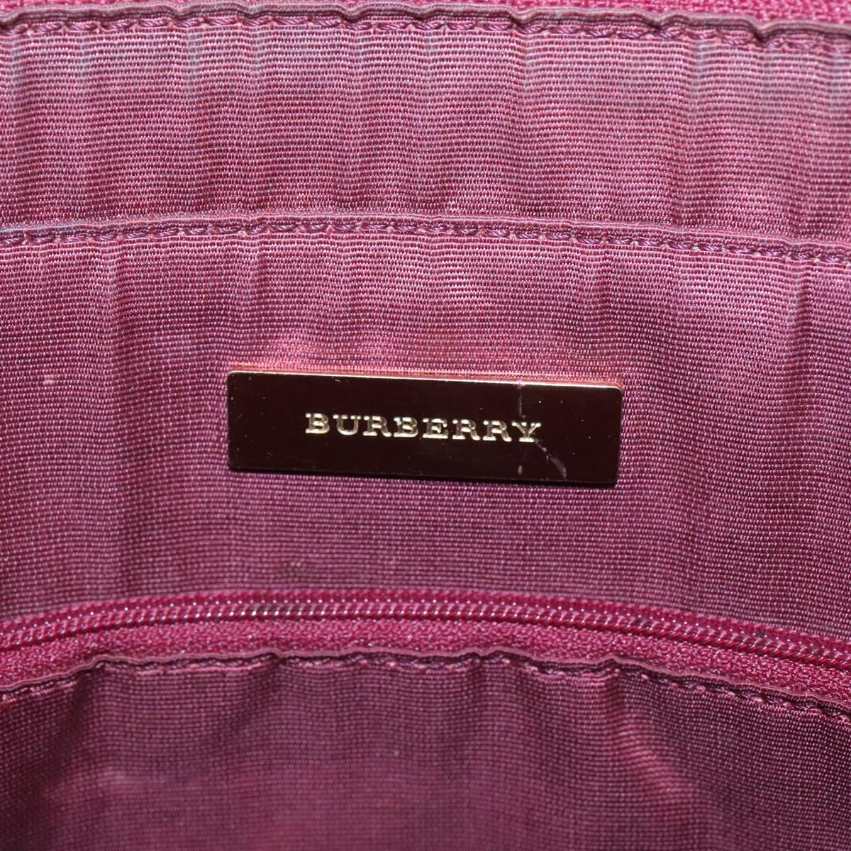 BURBERRY Nova Check Tote Bag Canvas Beige Gold Auth 120144