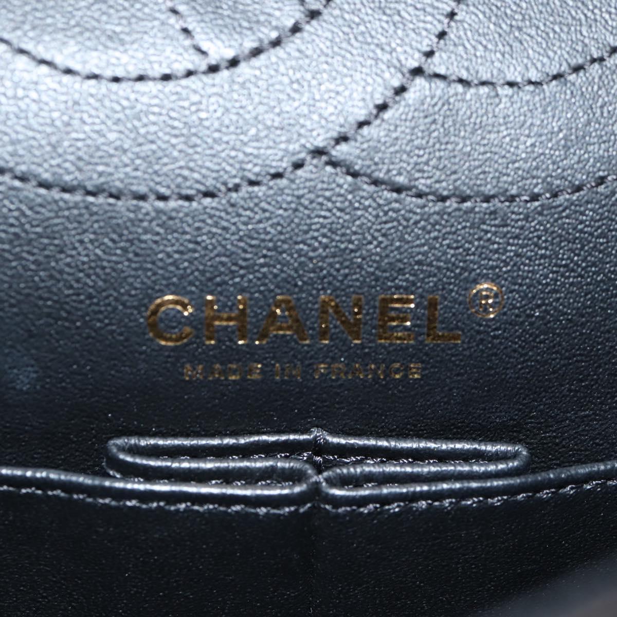 CHANEL Matelasse 23 Chain Shoulder Bag Tweed Light Blue Gold CC Auth 120174SM