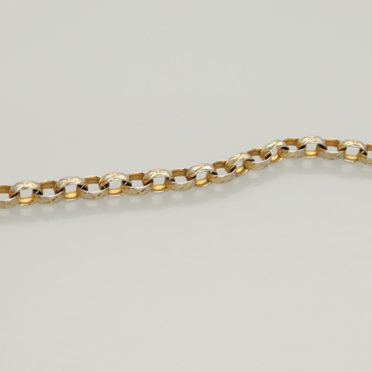 CHANEL Matelasse Chain Shoulder Bag Canvas White Black CC Auth 120186