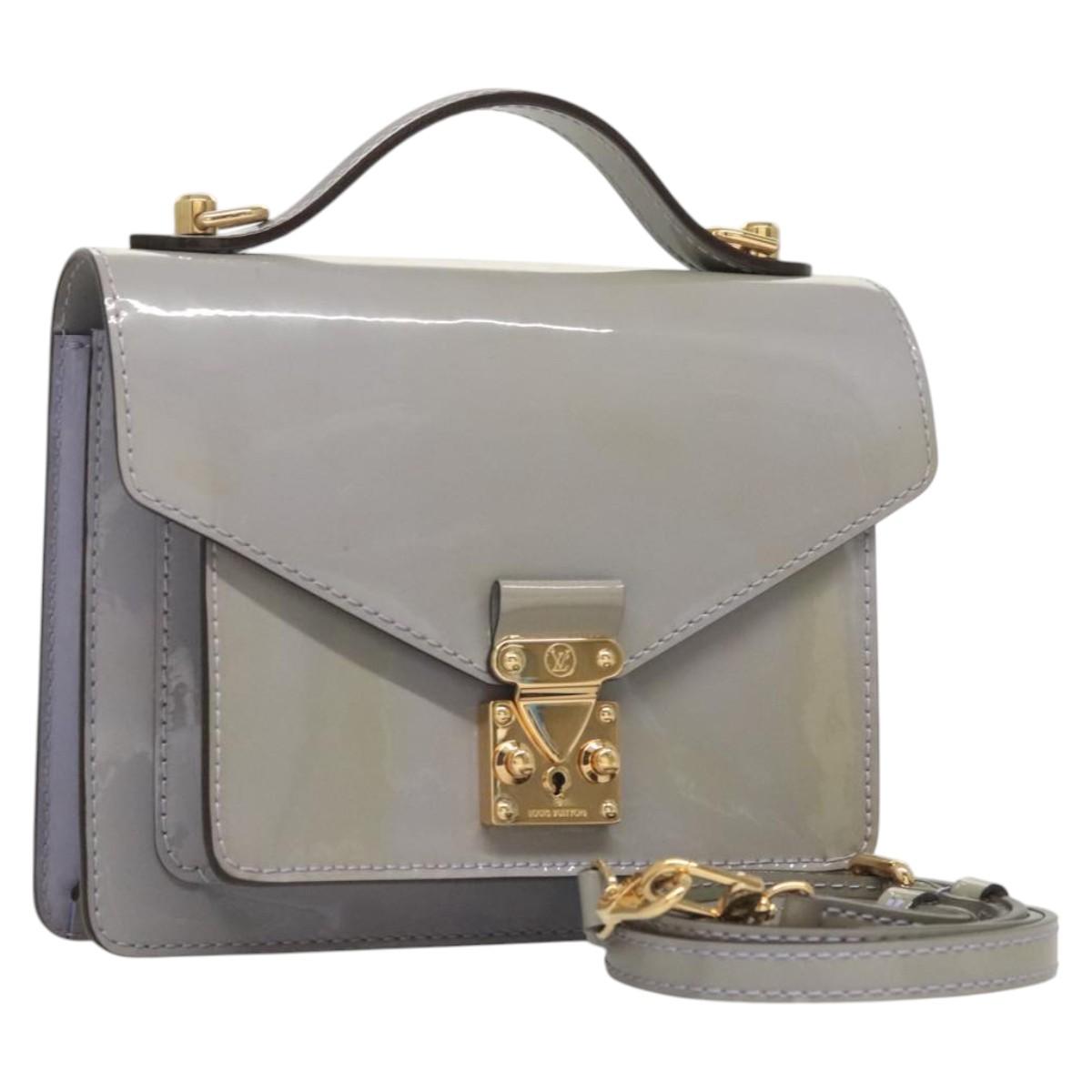 LOUIS VUITTON Vernis Monceau BB Hand Bag 2way Lila M90112 LV Auth 120203