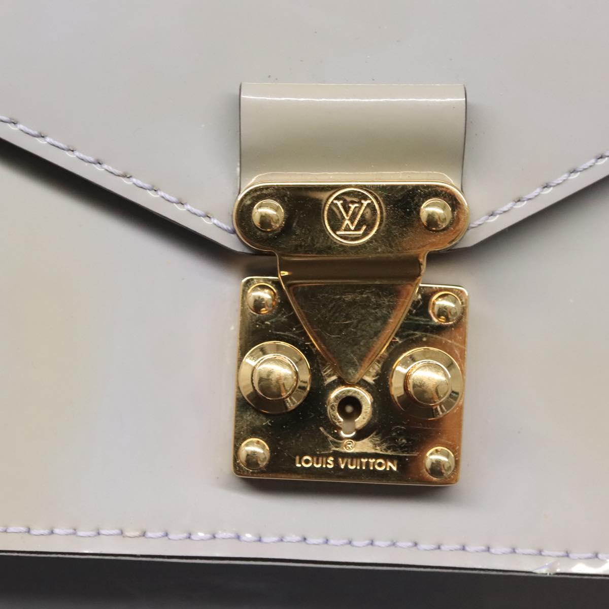 LOUIS VUITTON Vernis Monceau BB Hand Bag 2way Lila M90112 LV Auth 120203