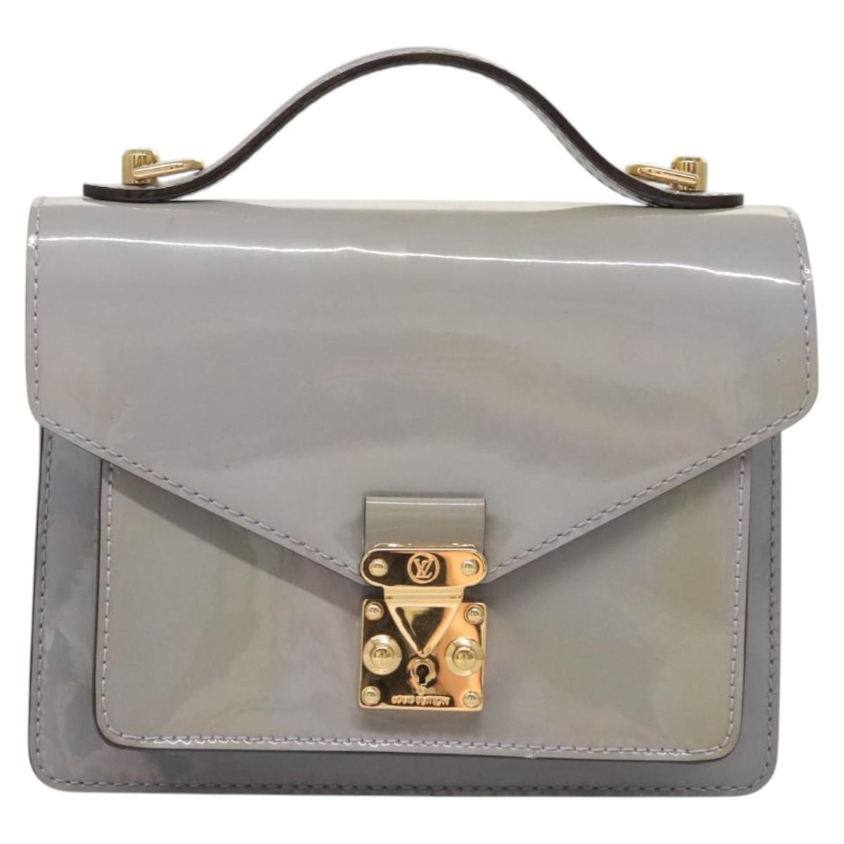 LOUIS VUITTON Vernis Monceau BB Hand Bag 2way Lila M90112 LV Auth 120203