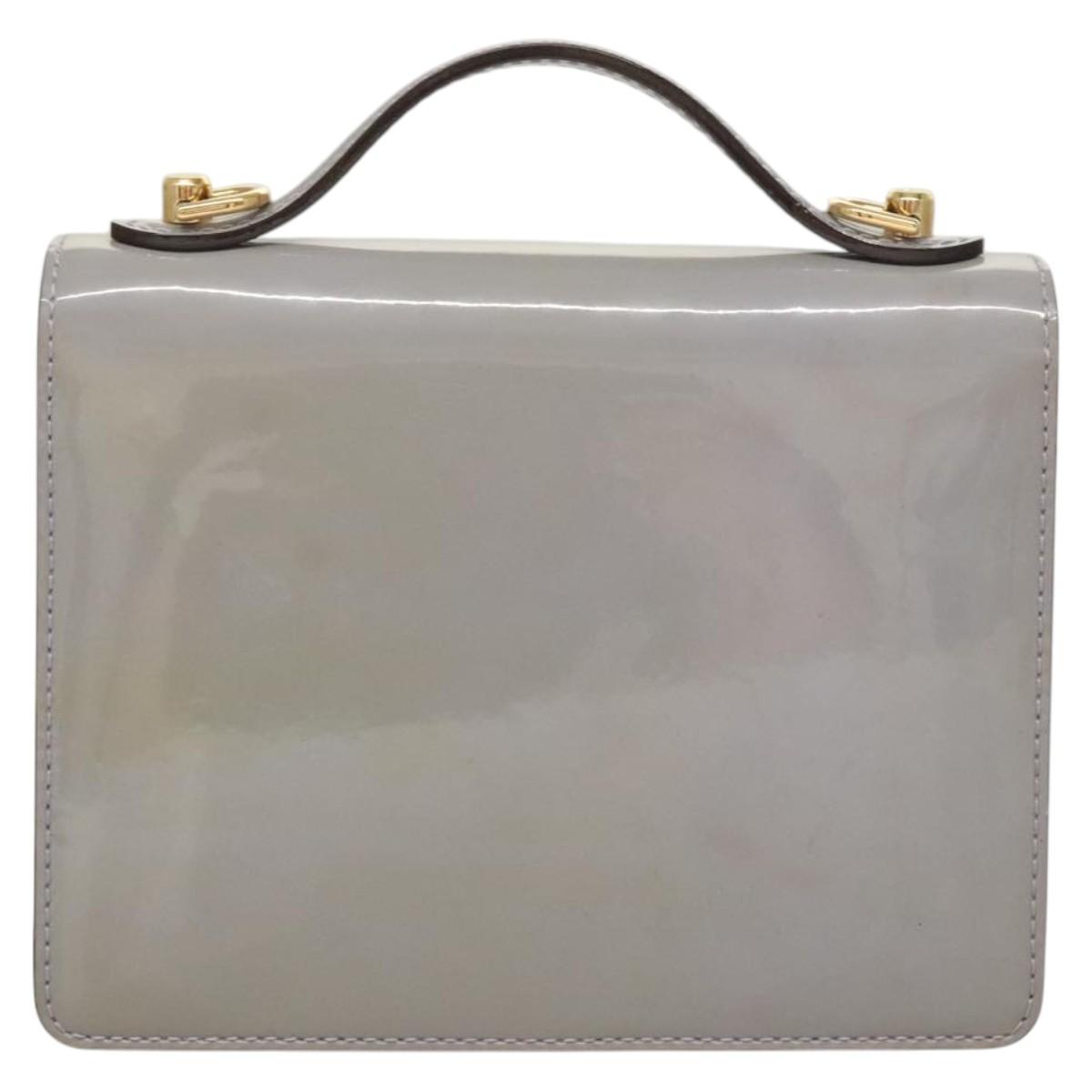 LOUIS VUITTON Vernis Monceau BB Hand Bag 2way Lila M90112 LV Auth 120203