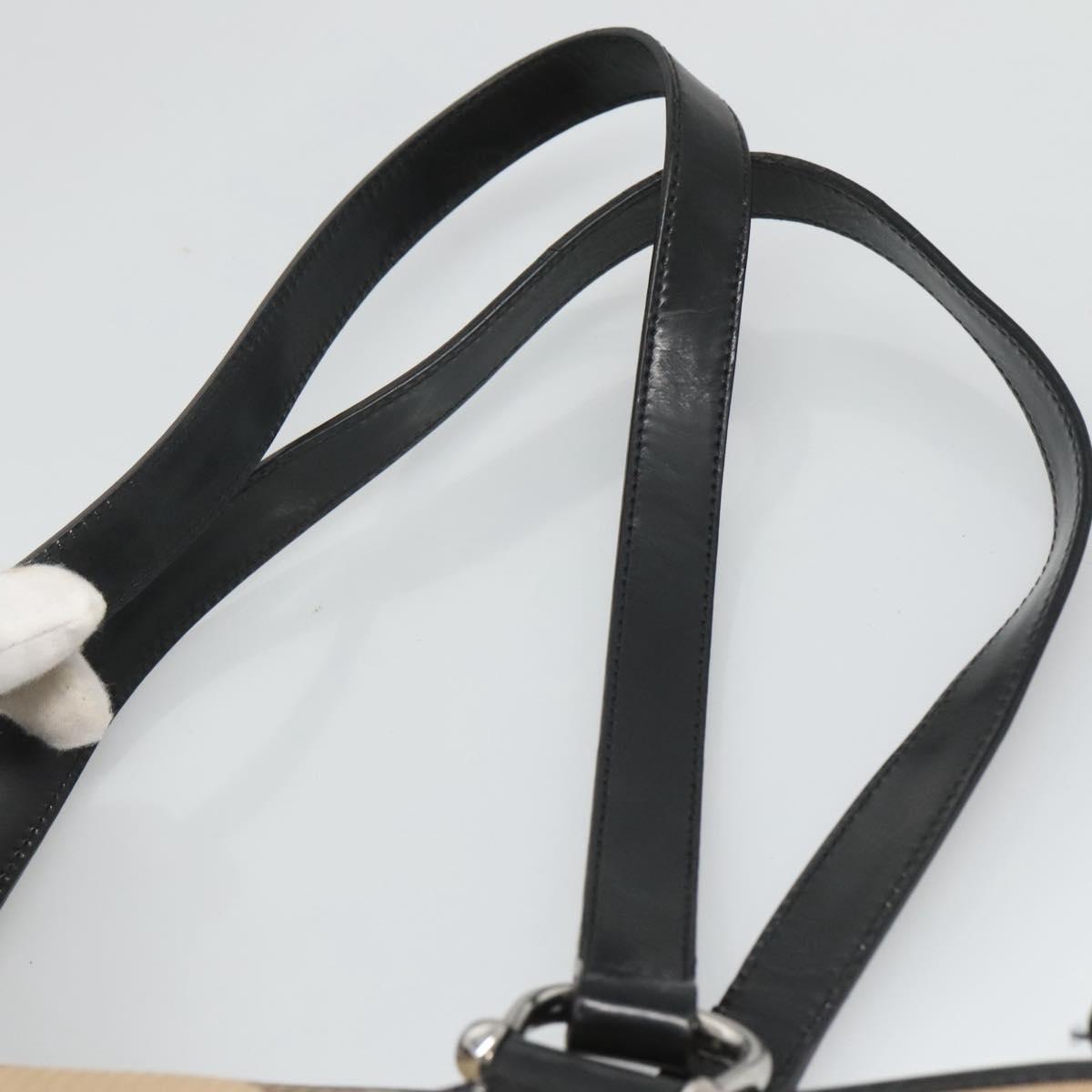 BURBERRY Nova Check Tote Bag PVC Beige Silver Auth 120217