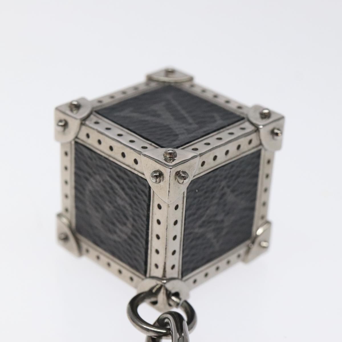 LOUIS VUITTON Monogram Eclipse Porte Cles Mon Cube Charm M68867 LV Auth 120234