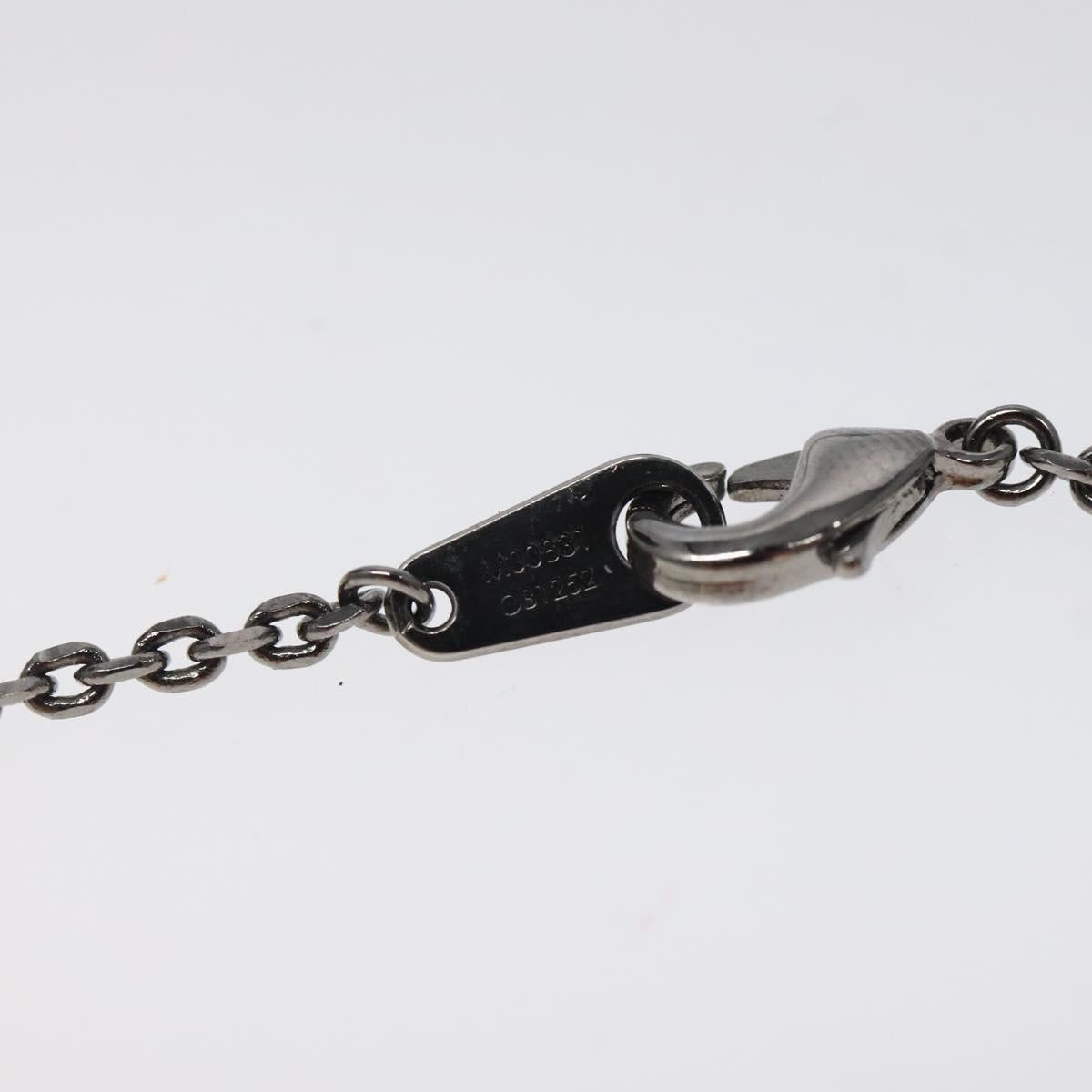 LOUIS VUITTON Pendant Vivienne Necklace metal Silver Tone M00831 LV Auth 120237