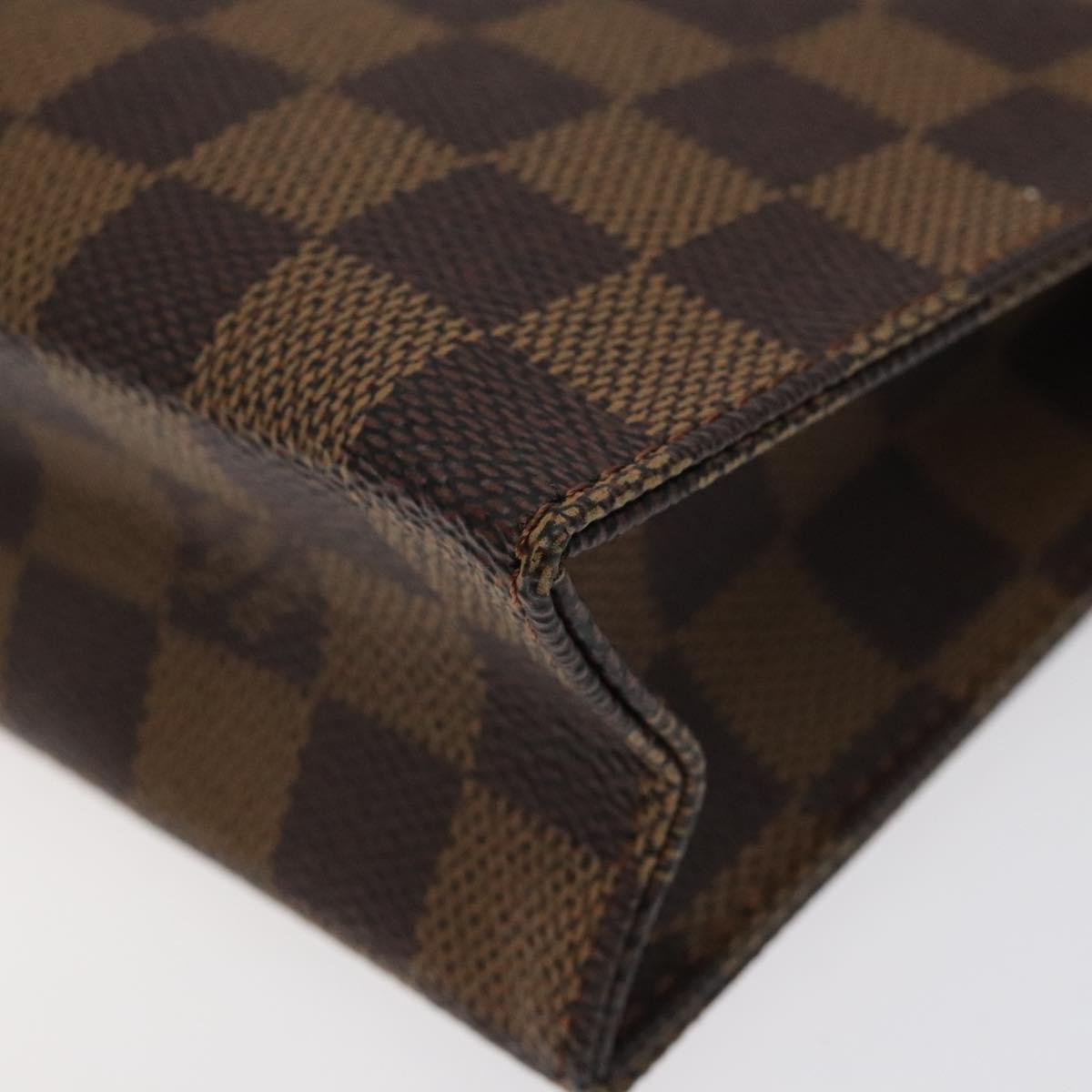 LOUIS VUITTON Damier Ebene Posh Toilette 26 Pouch N47543 LV Auth 120246