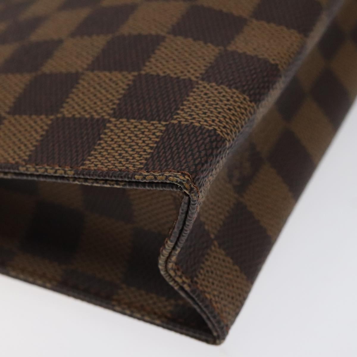 LOUIS VUITTON Damier Ebene Posh Toilette 26 Pouch N47543 LV Auth 120246