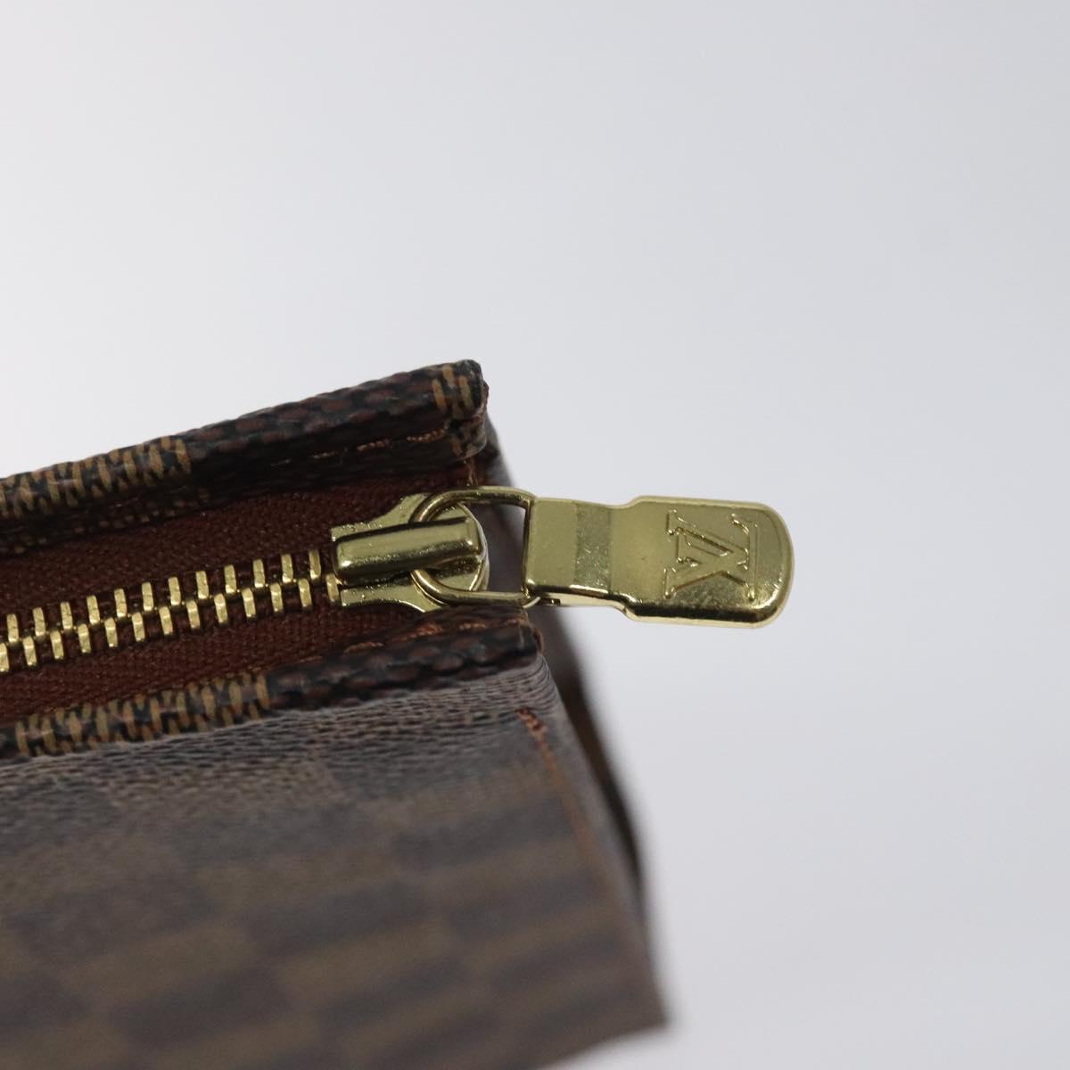 LOUIS VUITTON Damier Ebene Posh Toilette 26 Pouch N47543 LV Auth 120246