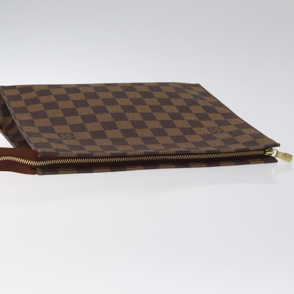 LOUIS VUITTON Damier Ebene Posh Toilette 26 Pouch N47543 LV Auth 120246
