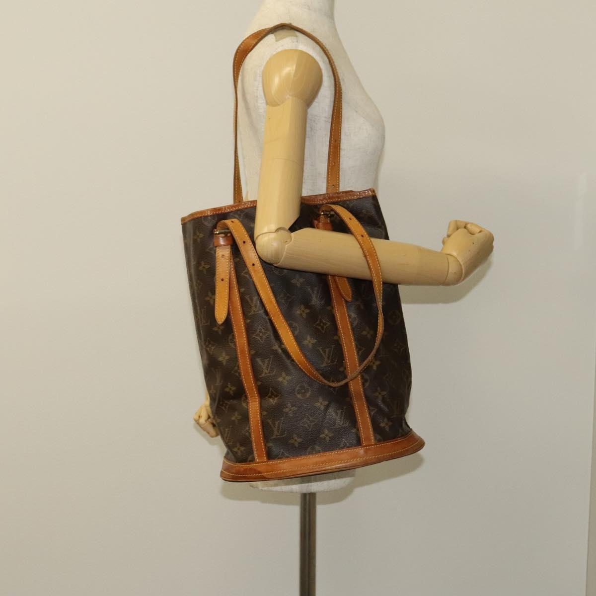 LOUIS VUITTON Monogram Bucket GM Shoulder Bag M42236 LV Auth 120276