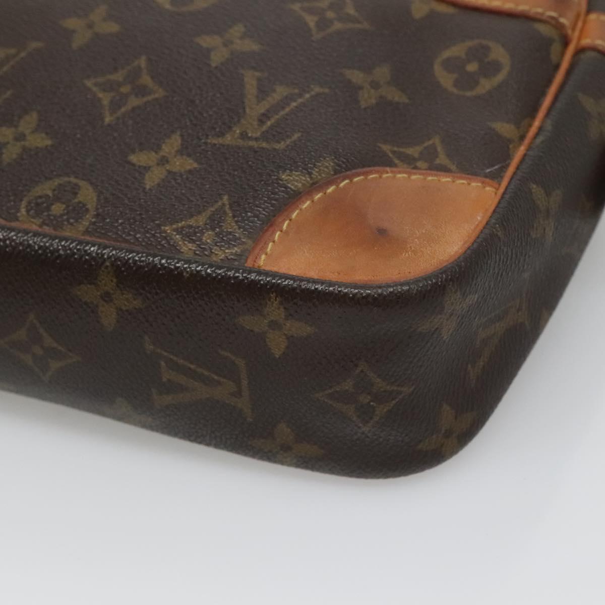 LOUIS VUITTON Monogram Compiegne 28 Clutch Bag M51845 LV Auth 120299